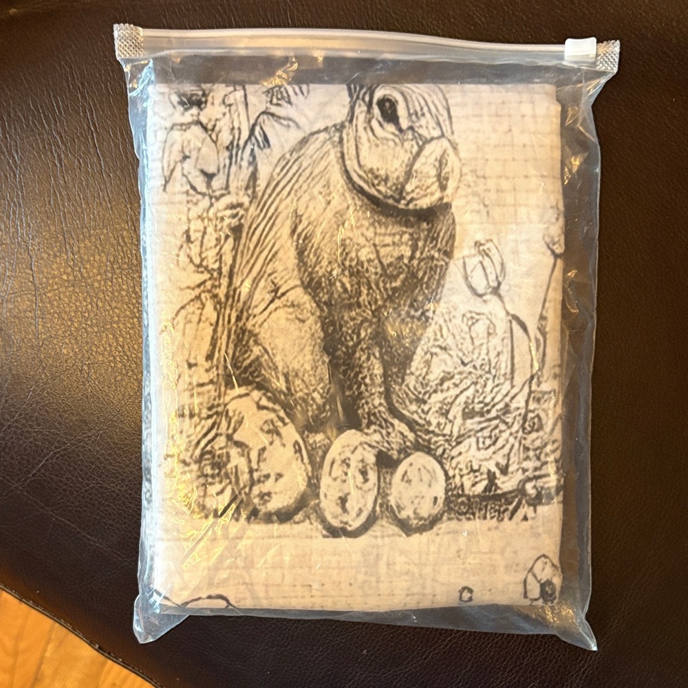 Easter Black and White Rabbit and Floral Design Shower Curtain 36”x70”